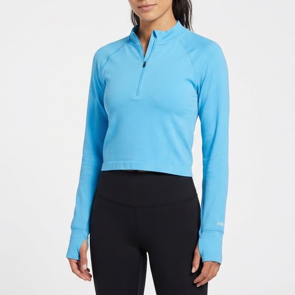DSG Tops - DSG Momentum Seamless 1/4 Zip Pullover Aqua Blue Womens XXL